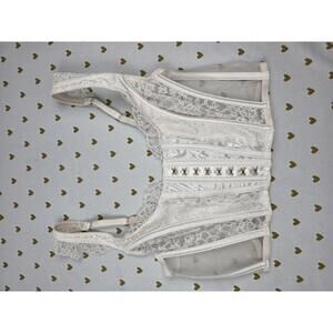 Victorias Secret White Corset Style Sexy Bra Bralette Top Medium Dream Angels
